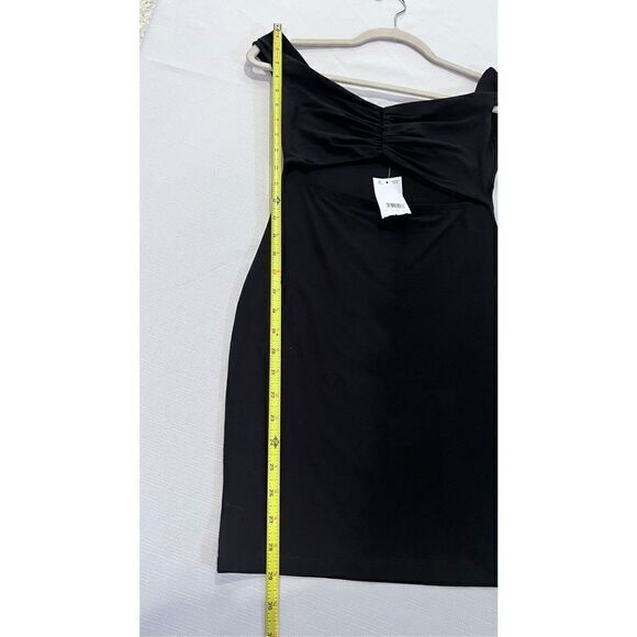 Asos DESIGN LITTLE BLACK DRESS OPEN FRONT SIZE 4 NEW WITH TAGS - Picture 11 of 14